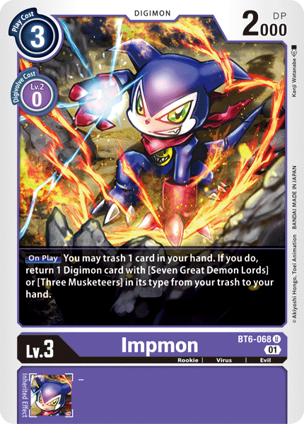 Impmon [BT6-068] [Double Diamond] | Arkham Games and Comics