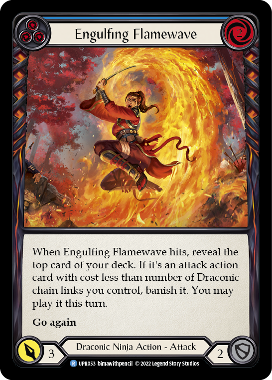 Engulfing Flamewave (Blue) [UPR053] (Uprising)  Rainbow Foil | Arkham Games and Comics