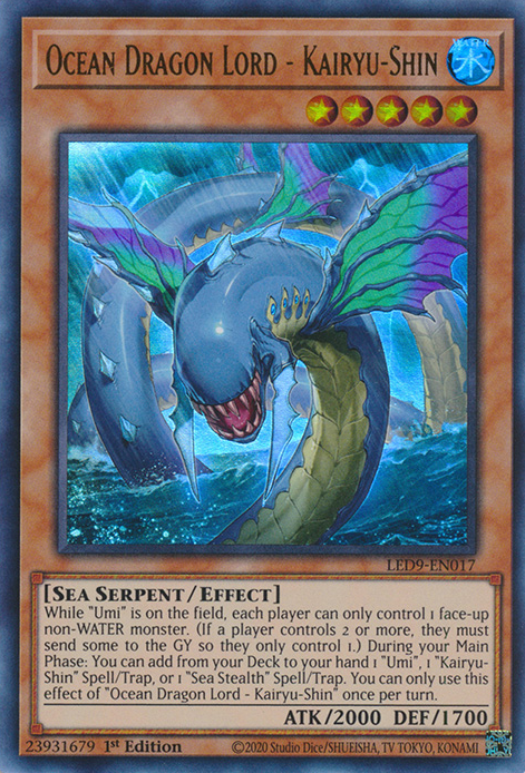 Ocean Dragon Lord - Kairyu-Shin [LED9-EN017] Ultra Rare | Arkham Games and Comics