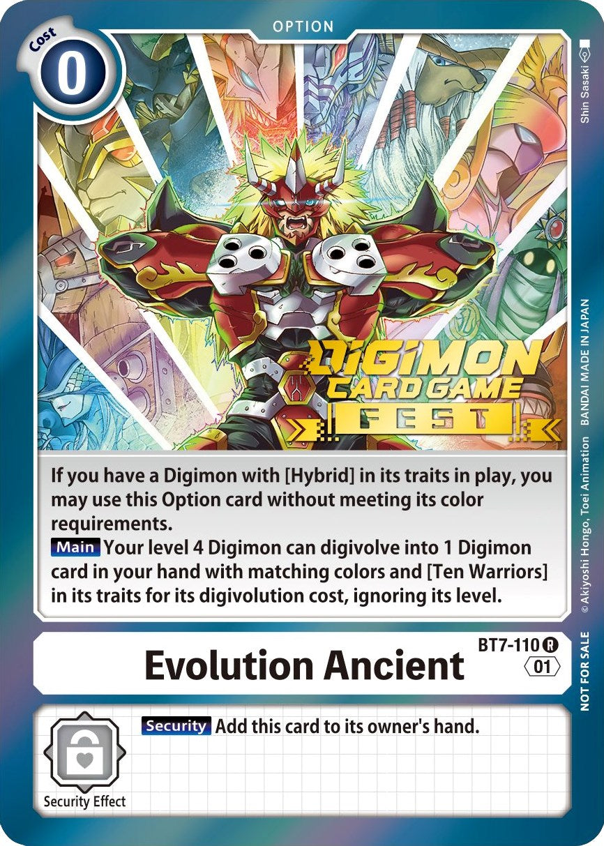 Evolution Ancient [BT7-110] (Digimon Card Game Fest 2022) [Next Adventure Promos] | Arkham Games and Comics