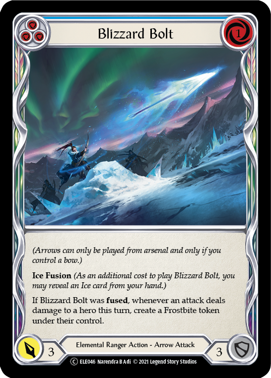 Blizzard Bolt (Blue) [U-ELE046] (Tales of Aria Unlimited)  Unlimited Rainbow Foil | Arkham Games and Comics