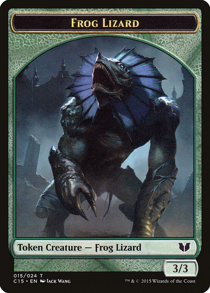 Frog Lizard Token [Commander 2015 Tokens] | Arkham Games and Comics
