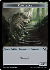 Phyrexian Golem // Construct Double-Sided Token [March of the Machine Commander Tokens] | Arkham Games and Comics