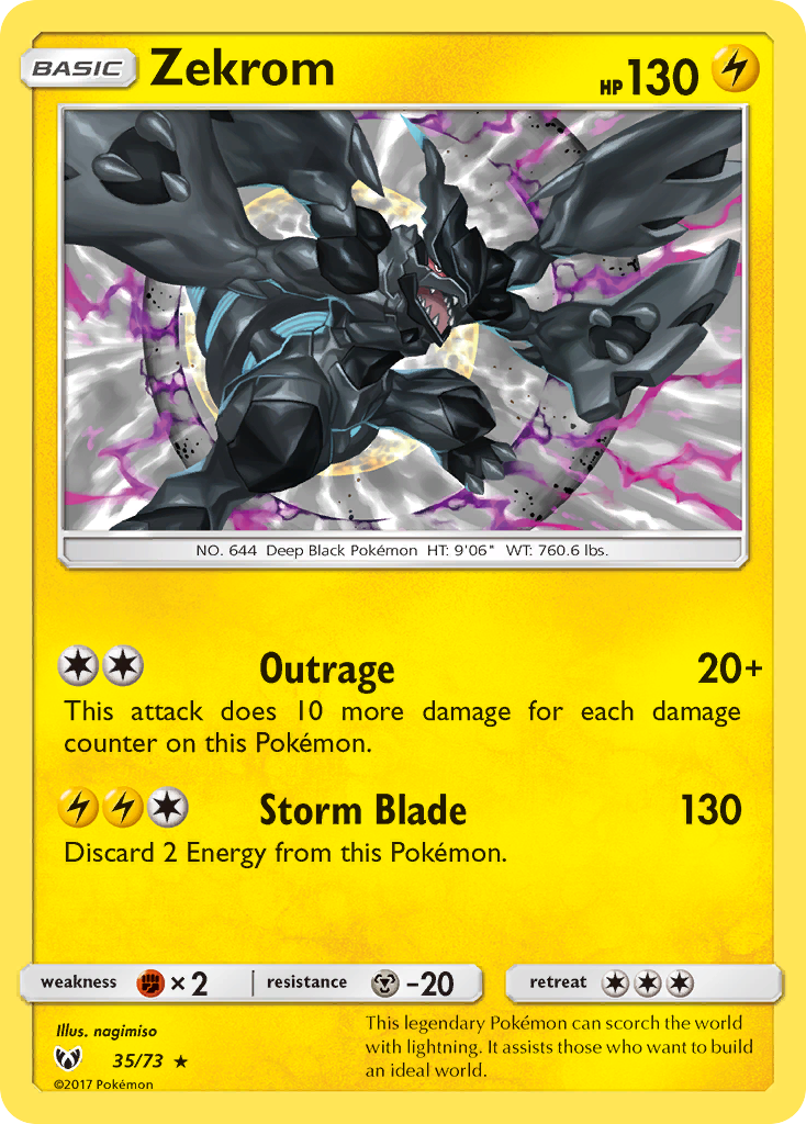 Zekrom (35/73) [Sun & Moon: Shining Legends] | Arkham Games and Comics