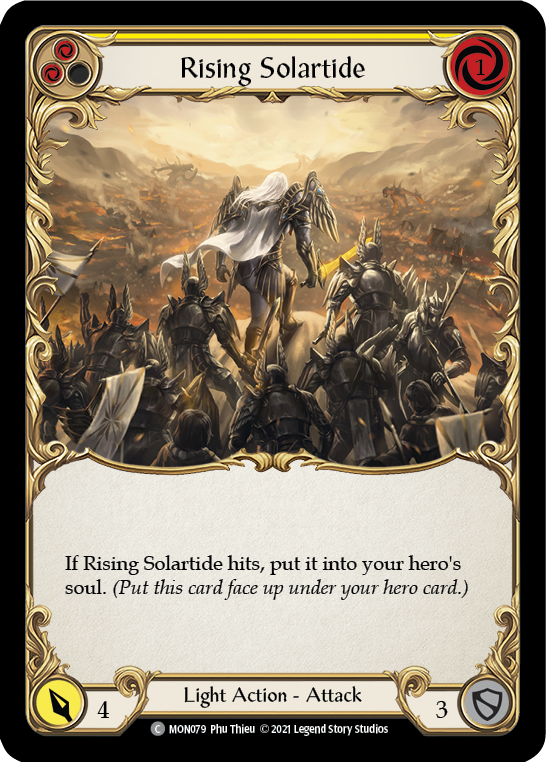 Rising Solartide (Yellow) [MON079-RF] (Monarch)  1st Edition Rainbow Foil | Arkham Games and Comics