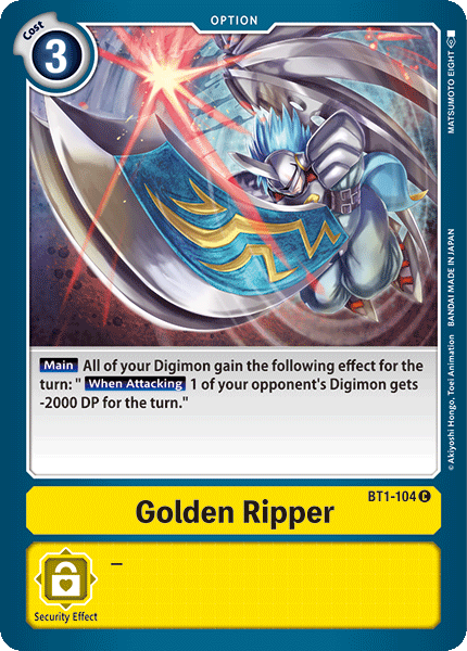 Golden Ripper [BT1-104] [Release Special Booster Ver.1.0] | Arkham Games and Comics