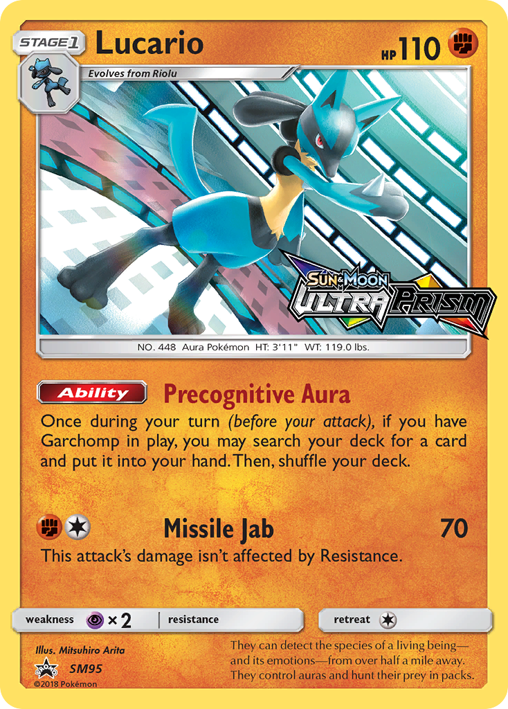 Lucario (SM95) (Prerelease Promo) [Sun & Moon: Black Star Promos] | Arkham Games and Comics