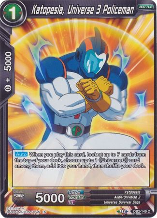 Katopesla, Universe 3 Policeman (Reprint) (DB2-149) [Battle Evolution Booster] | Arkham Games and Comics