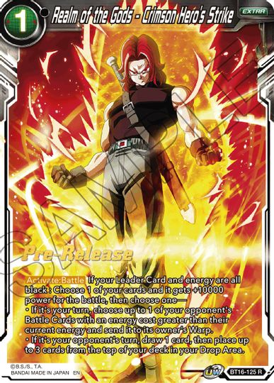 Realm of the Gods - Crimson Hero's Strike (BT16-125) [Realm of the Gods Prerelease Promos] | Arkham Games and Comics