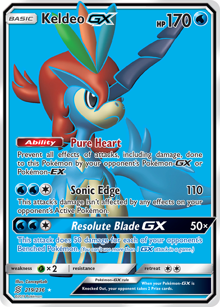 Keldeo GX (219/236) [Sun & Moon: Unified Minds] | Arkham Games and Comics