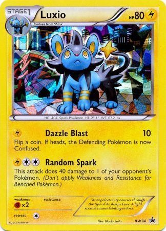 Luxio (BW34) (Cracked Ice Holo) [Black & White: Black Star Promos] | Arkham Games and Comics