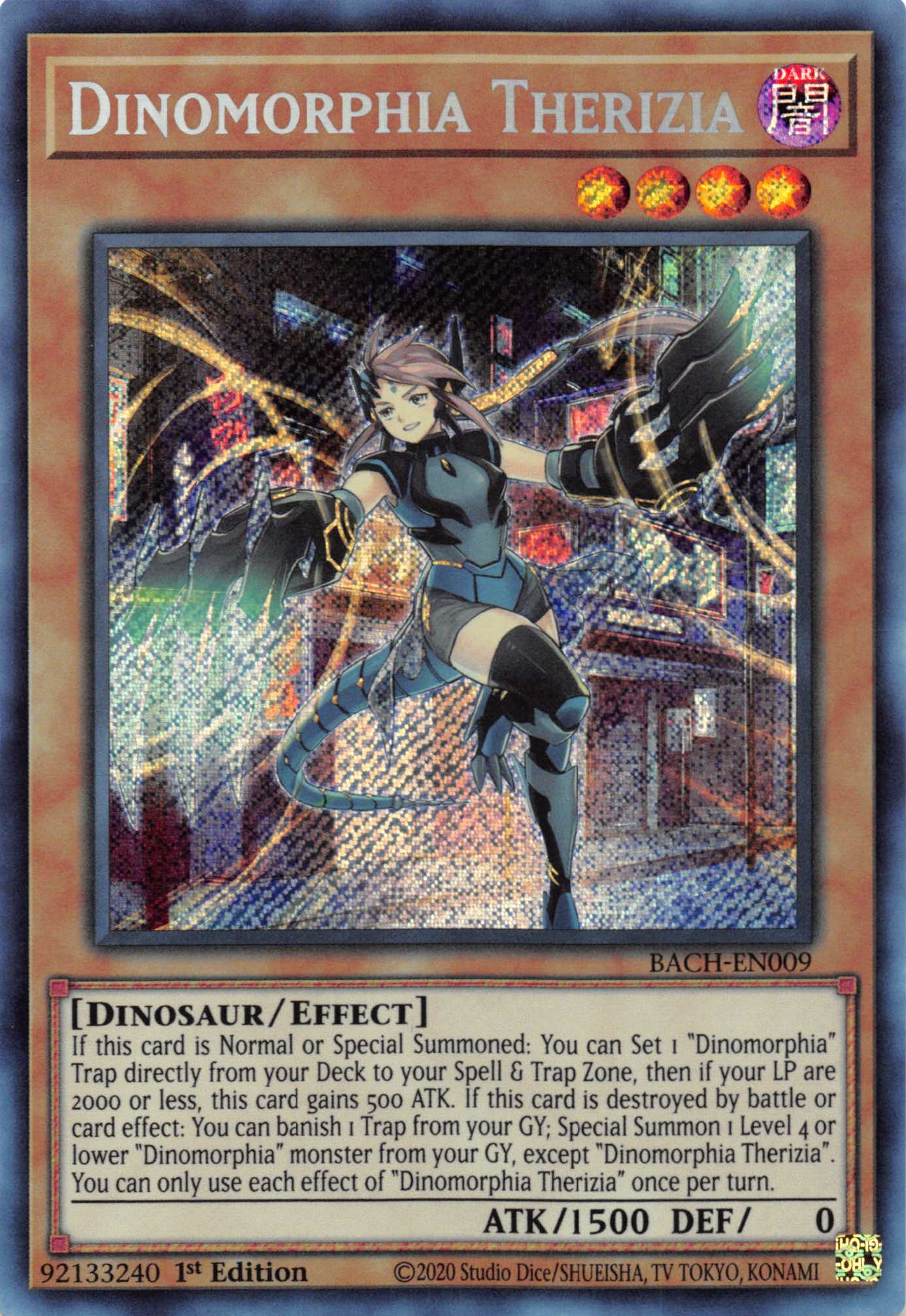 Dinomorphia Therizia [BACH-EN009] Secret Rare | Arkham Games and Comics