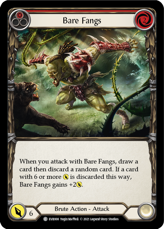 Bare Fangs (Red) [EVR008] (Everfest)  1st Edition Rainbow Foil | Arkham Games and Comics