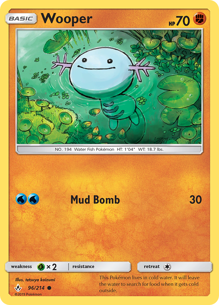 Wooper (96/214) [Sun & Moon: Unbroken Bonds] | Arkham Games and Comics