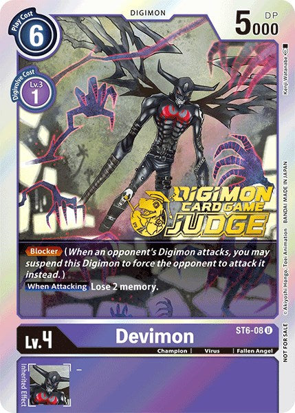 Devimon [ST6-08] (Judge Pack 1) [Starter Deck: Venomous Violet] | Arkham Games and Comics