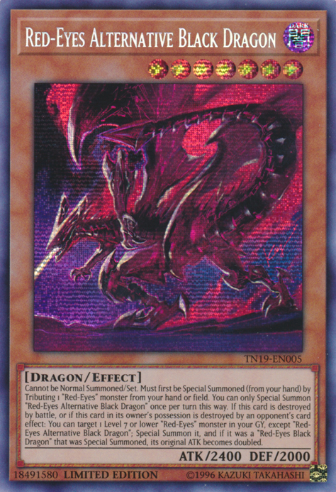 Red-Eyes Alternative Black Dragon [TN19-EN005] Prismatic Secret Rare | Arkham Games and Comics