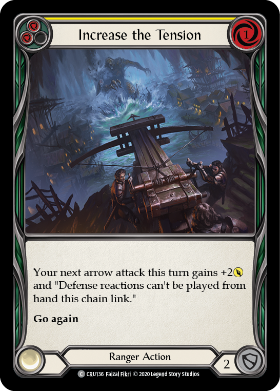 Increase the Tension (Yellow) [CRU136] (Crucible of War)  1st Edition Rainbow Foil | Arkham Games and Comics
