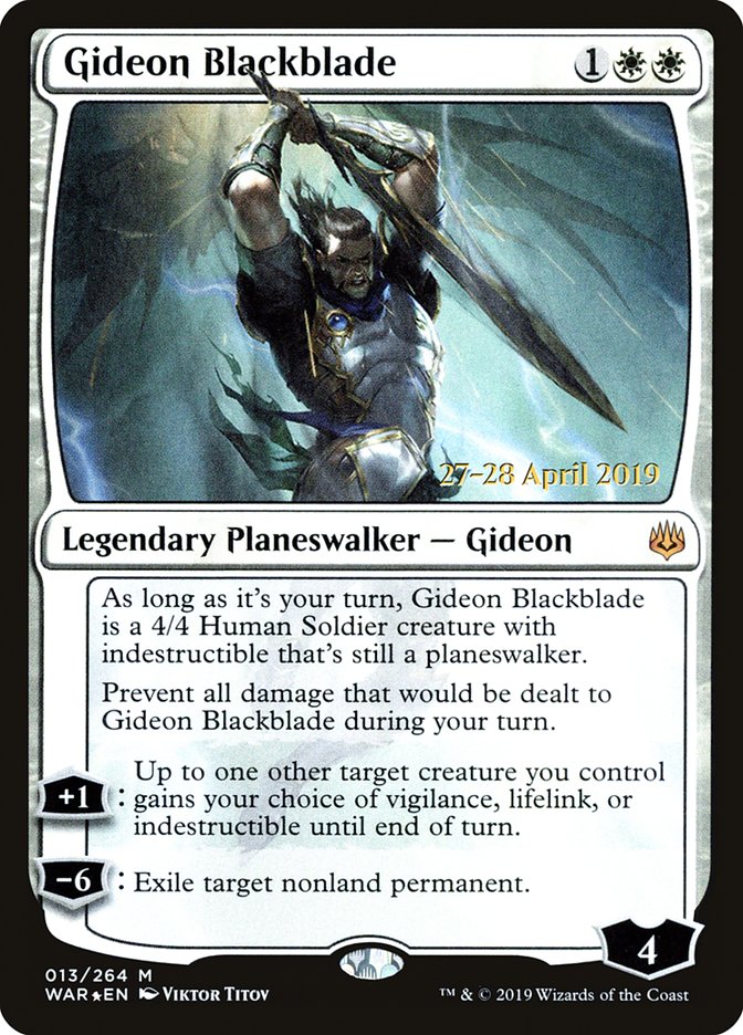 Gideon Blackblade  [War of the Spark Prerelease Promos] | Arkham Games and Comics