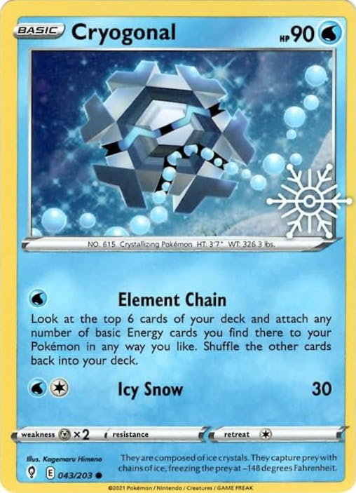 Cryogonal (043/203) (Holiday Calendar) [Sword & Shield: Evolving Skies] | Arkham Games and Comics