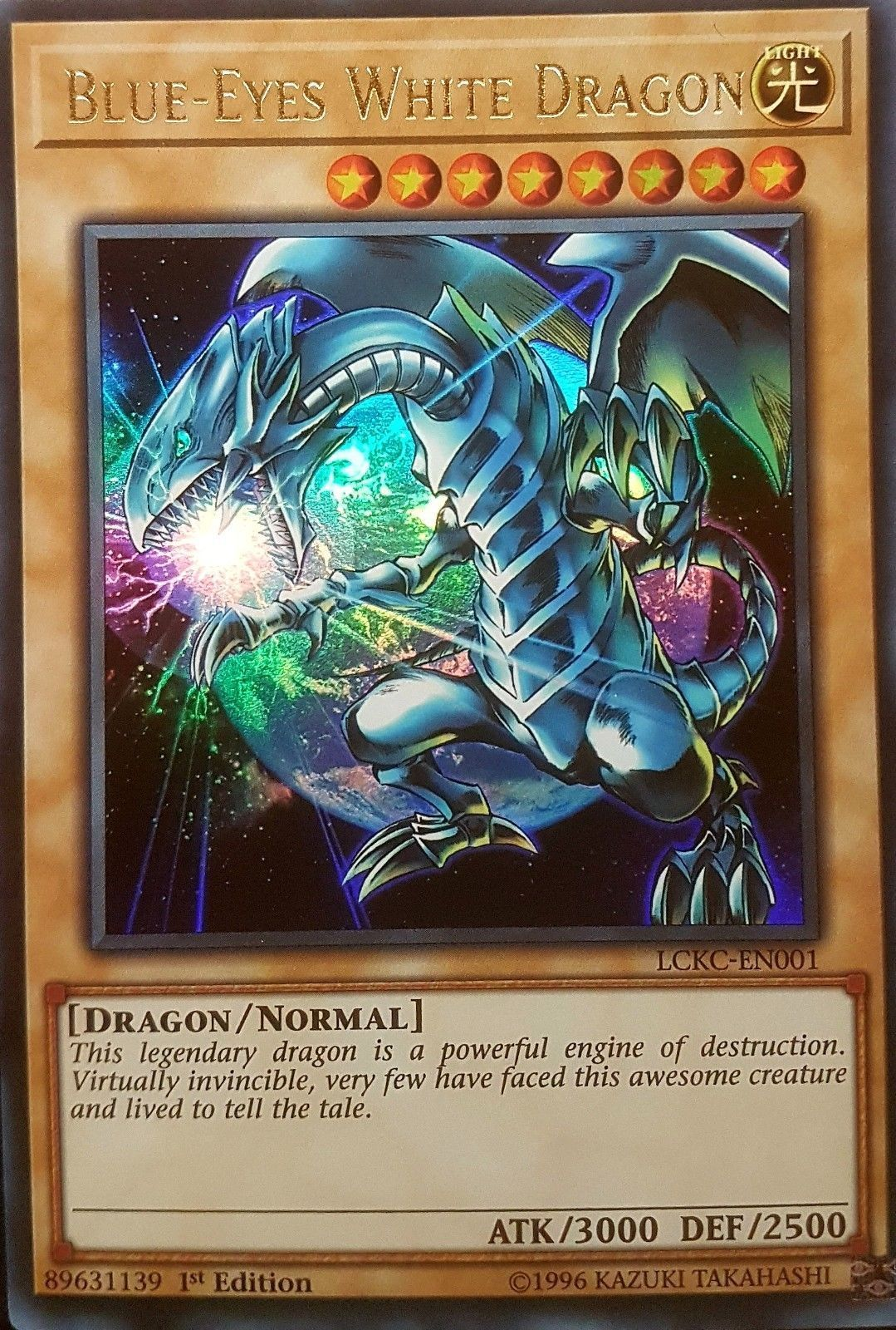 Blue-Eyes White Dragon (Version 3) [LCKC-EN001] Ultra Rare | Arkham Games and Comics