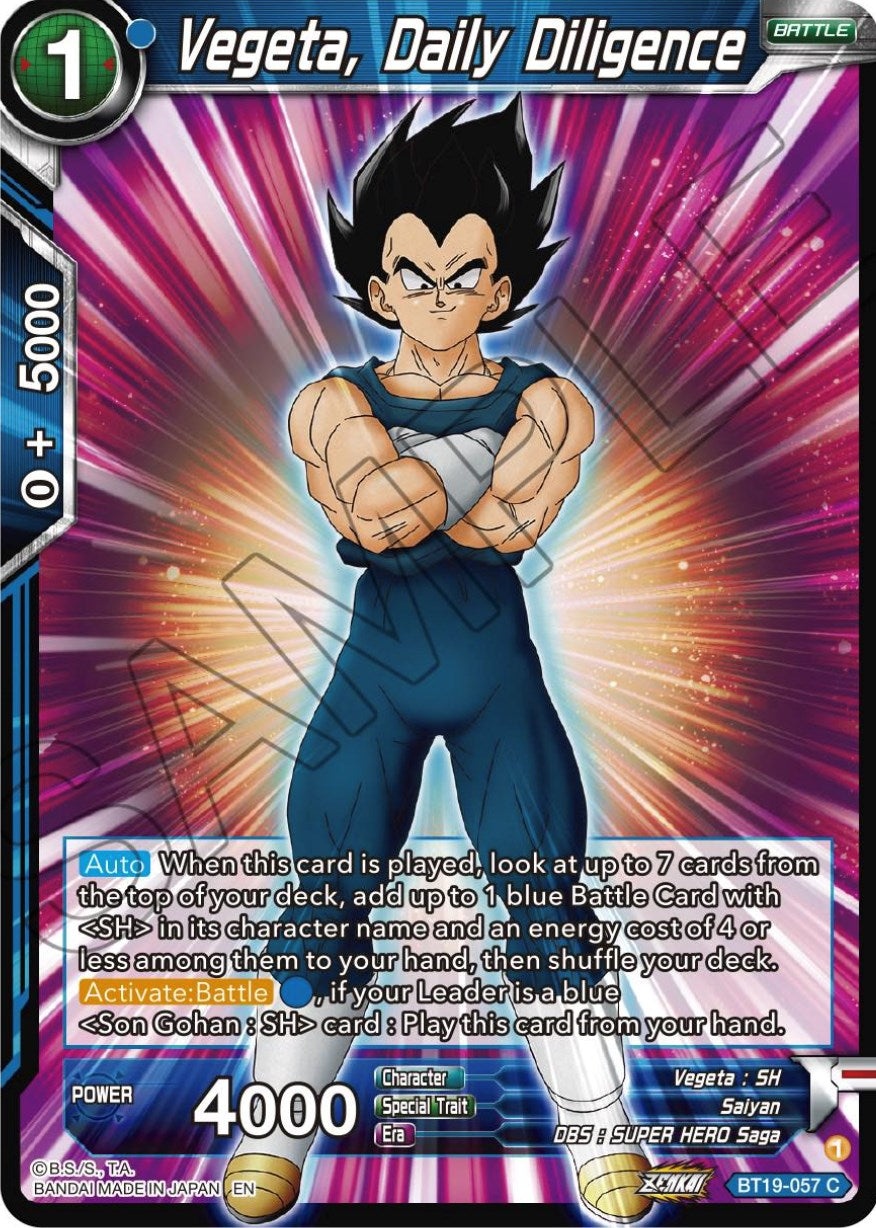 Vegeta, Daily Diligence (BT19-057) [Fighter's Ambition] | Arkham Games and Comics