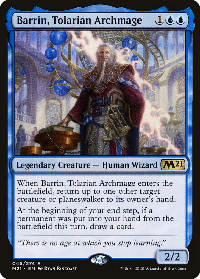 Barrin, Tolarian Archmage (Promo Pack) [Core Set 2021 Promos] | Arkham Games and Comics