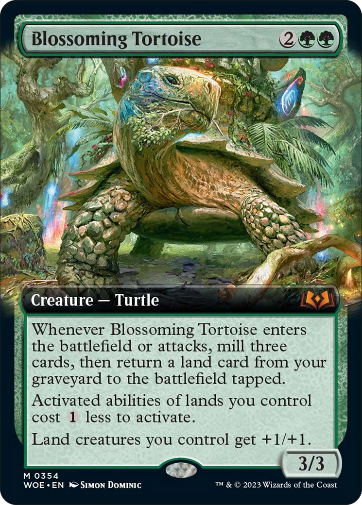 Blossoming Tortoise (Extended Art) [Wilds of Eldraine] | Arkham Games and Comics