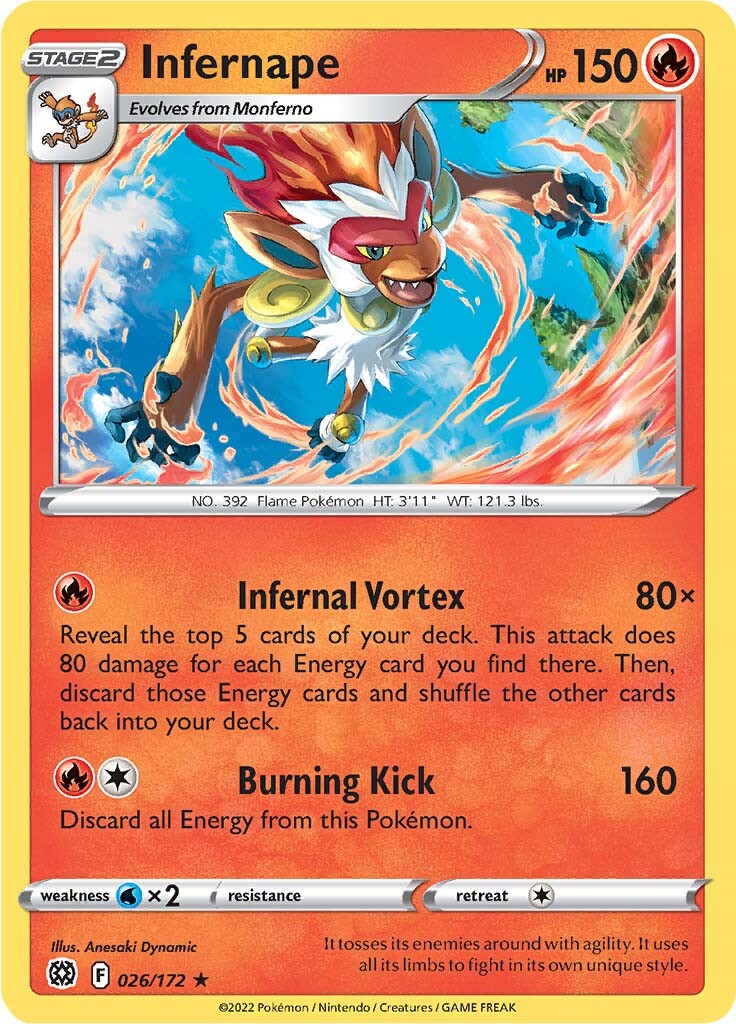 Infernape (026/172) [Sword & Shield: Brilliant Stars] | Arkham Games and Comics