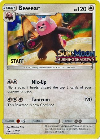 Bewear (SM49) (Staff Prerelease Promo) [Sun & Moon: Black Star Promos] | Arkham Games and Comics