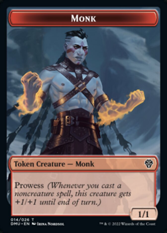 Monk Token [Dominaria United Tokens] | Arkham Games and Comics