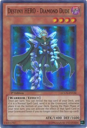 Destiny HERO - Diamond Dude [LCGX-EN124] Super Rare | Arkham Games and Comics