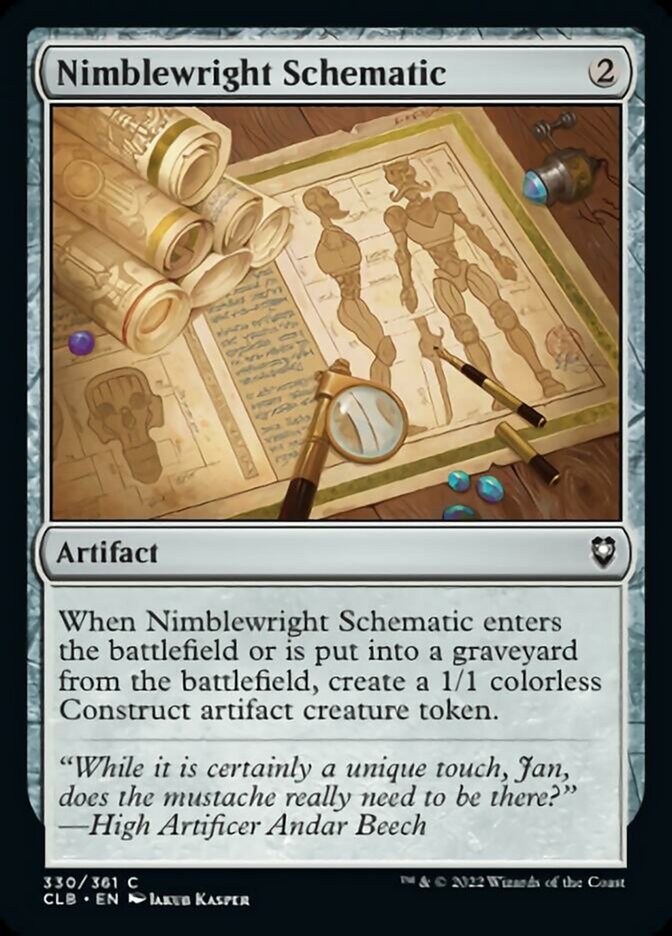 Nimblewright Schematic [Commander Legends: Battle for Baldur's Gate] | Arkham Games and Comics