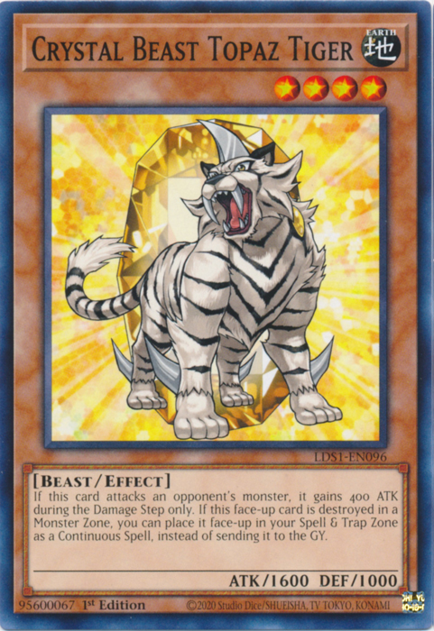 Crystal Beast Topaz Tiger [LDS1-EN096] Common | Arkham Games and Comics