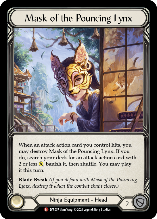 Mask of the Pouncing Lynx [EVR037] (Everfest)  1st Edition Cold Foil | Arkham Games and Comics