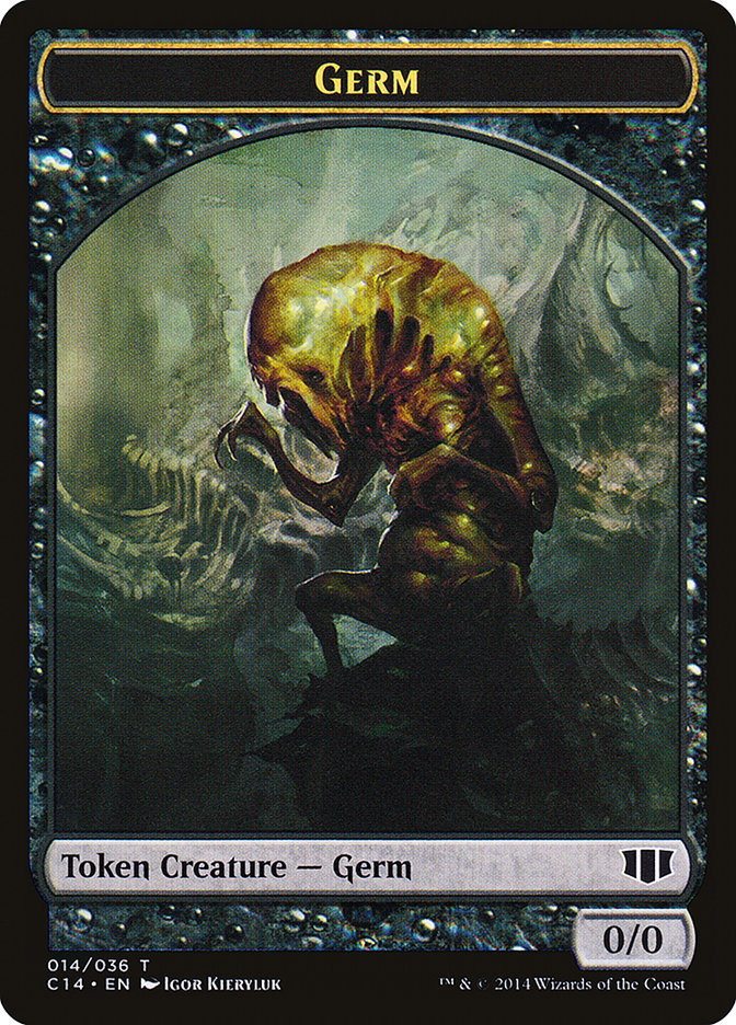 Germ // Zombie (016/036) Double-sided Token [Commander 2014 Tokens] | Arkham Games and Comics
