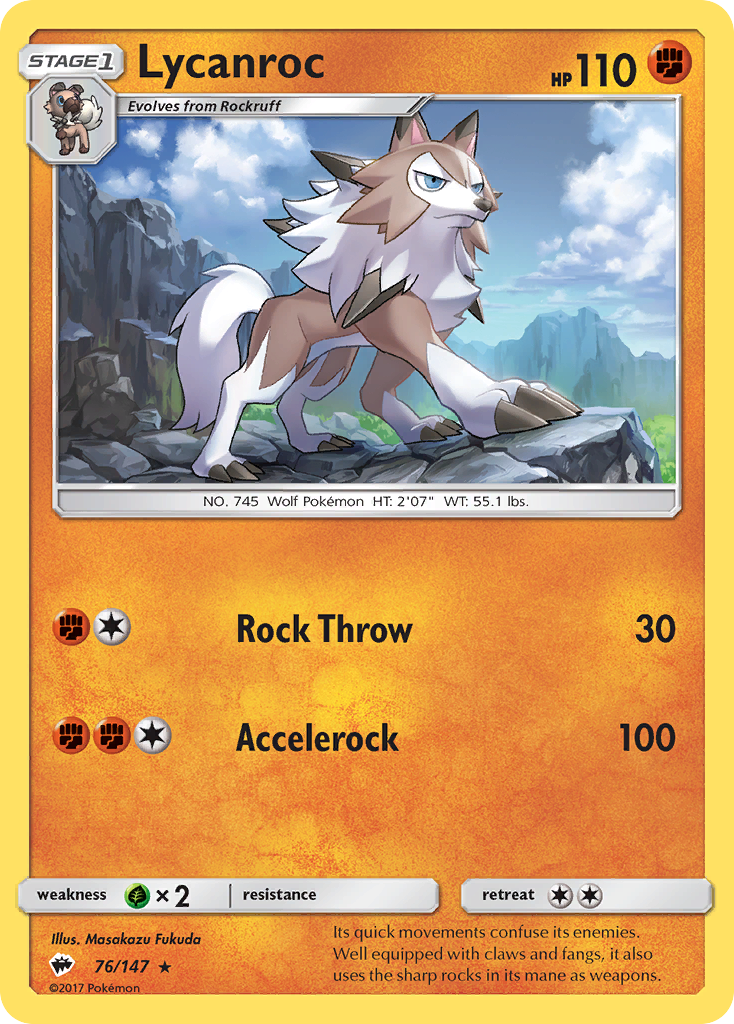 Lycanroc (76/147) [Sun & Moon: Burning Shadows] | Arkham Games and Comics