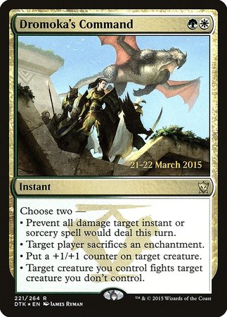 Dromoka's Command [Dragons of Tarkir Promos] | Arkham Games and Comics