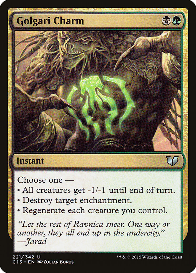 Golgari Charm [Commander 2015] | Arkham Games and Comics