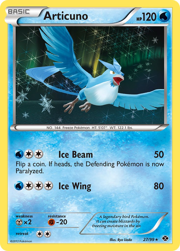 Articuno (27/99) (Blister Exclusive) [Black & White: Next Destinies] | Arkham Games and Comics