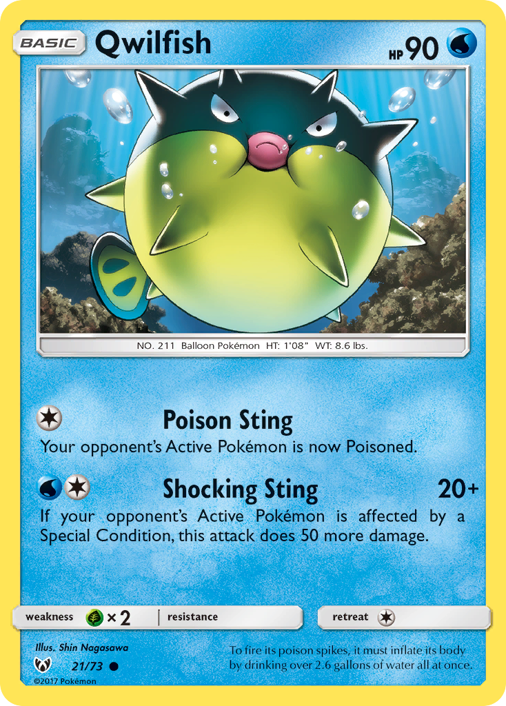 Qwilfish (21/73) [Sun & Moon: Shining Legends] | Arkham Games and Comics