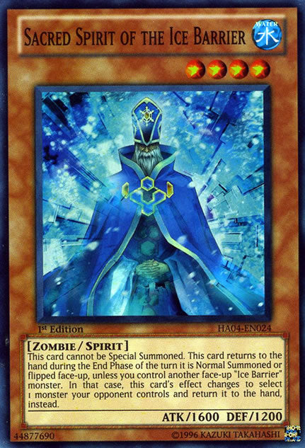 Sacred Spirit of the Ice Barrier [HA04-EN024] Super Rare | Arkham Games and Comics