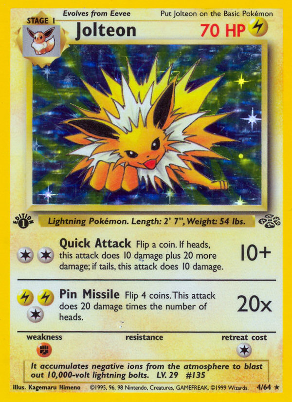 Jolteon (4/64) [Jungle 1st Edition] | Arkham Games and Comics