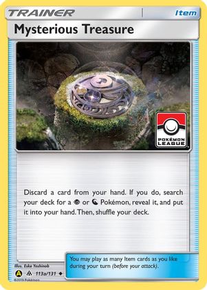 Mysterious Treasure (113a/131) (League Promo) [Sun & Moon: Forbidden Light] | Arkham Games and Comics