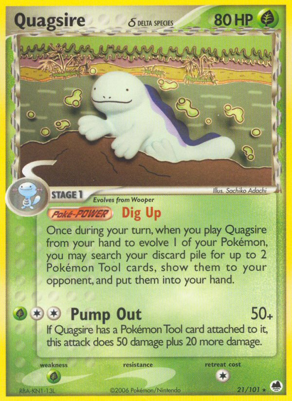 Quagsire (21/101) (Delta Species) [EX: Dragon Frontiers] | Arkham Games and Comics