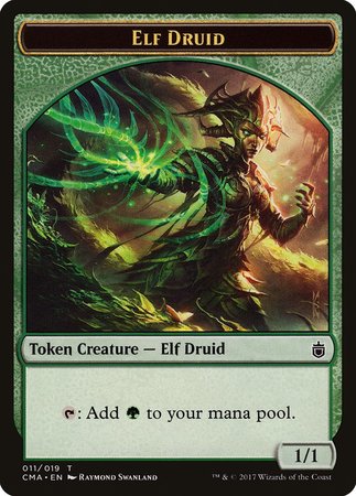 Elf Druid Token (011) [Commander Anthology Tokens] | Arkham Games and Comics