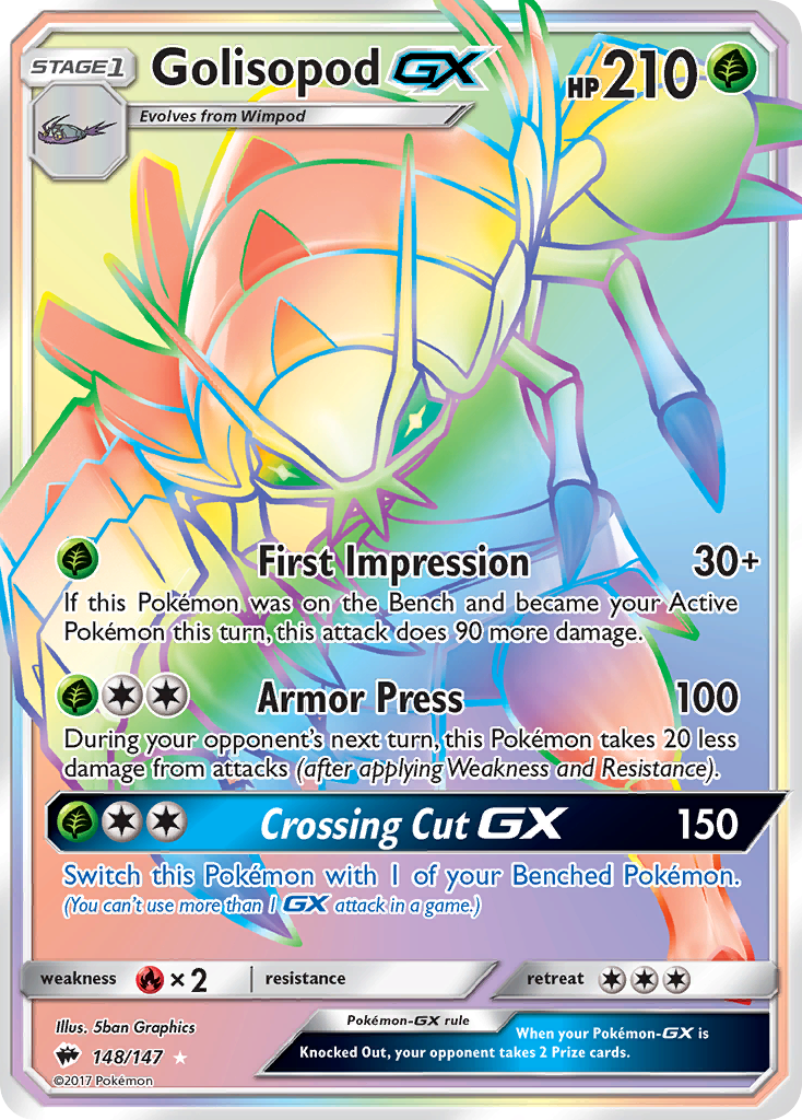 Golisopod GX (148/147) [Sun & Moon: Burning Shadows] | Arkham Games and Comics