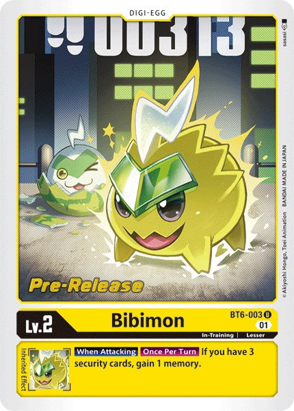 Bibimon [BT6-003] [Double Diamond Pre-Release Cards] | Arkham Games and Comics