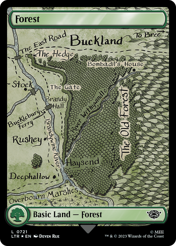 Forest (0721) (Surge Foil) [The Lord of the Rings: Tales of Middle-Earth] | Arkham Games and Comics