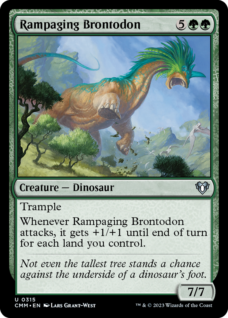 Rampaging Brontodon [Commander Masters] | Arkham Games and Comics