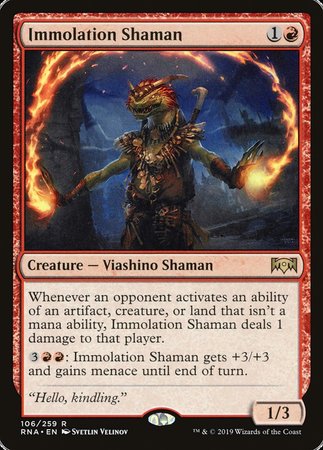 Immolation Shaman [Ravnica Allegiance] | Arkham Games and Comics